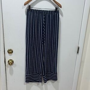 Navy Striped Women's Pants